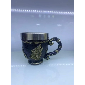 Çelik Kupa (Kurt işleme -Kod 6922)