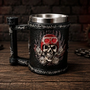Metal Kupa Bardak (Kuru Kafa Motorcu Tasarımlı)