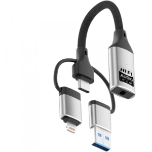 Usb To Aux Kulaklık, Ses Çıkışı (Lightning Type-C - ZR1206)
