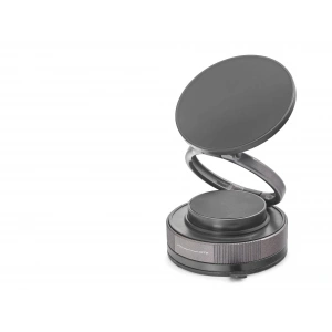 Araç Içi  Metal Telefon Tutucu (Manyetik, Vantuzlu, 360° Döner - Siyah - HDX8027)