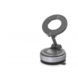 Araç Içi  Metal Telefon Tutucu (Manyetik, Vantuzlu, 360° Döner - Siyah - HDX8028)