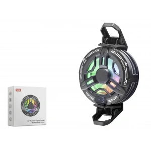 Telefon Soğutucu Fan (Manyetik Klipsli,Rgb Isı Göstergeli - Siyah S38)