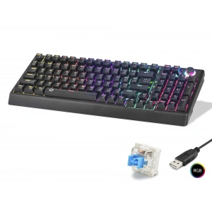 QTr Klavye 104 Tuşlu (USB-A,Mekanik Gaming, Blue Switch Rgb - Siyah - G500XB)