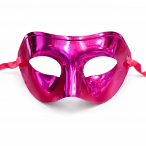 Parti Maskesi 16x7 cm (Metalik Pembe Renk)
