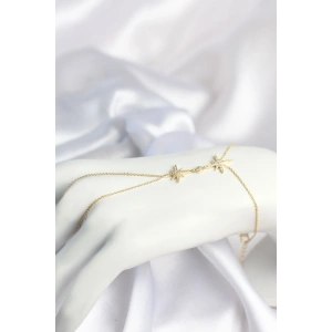 Pirinç Gold Renk Kutup Yıldızı Model Zirkon Taşlı Şahmeran
