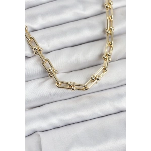 Pirinç Gold Renk Tifani Model Kadın Kolye
