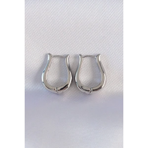 Pirinç Gümüş Renk İçi Boş Gül Küpe