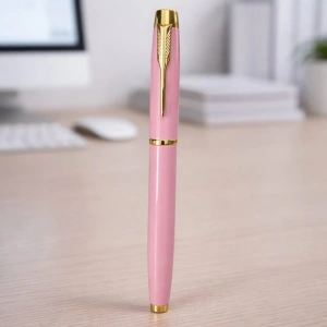 Pembe Metal Roller Kalem