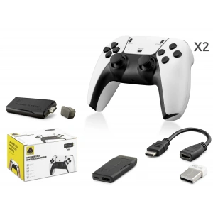 Çift Gamepad Seti (Retro Oyun Stick HDMI 2.4G Kablosuz - Beyaz HD331)
