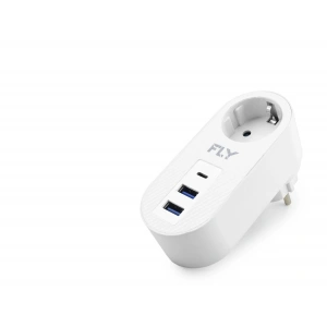 Priz Adaptörü (Topraklı, Termal Akım Korumalı, 2 Usb, 1 Type-c, 3400-01)