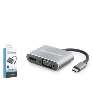 Type-C Combo Hub HDMI 4K Vga Usb3.0 Pd 4 Port (Gri,HDX7839)