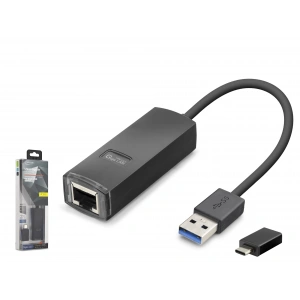 Ethernet Adaptör (USB 3.1, USB Type-c Gen1, Gigabit, Siyah-LAN03)