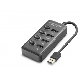 4 Port 480 Mbps Usb Anahtarlı Hub (Siyah - HDX7049)