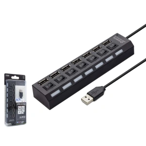 USB HUB (7xUsb) Siyah HDX7001