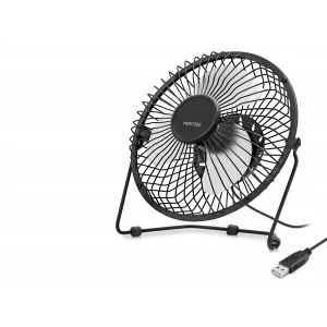 Usb Şarjlı Metal Vantilatör 18 cm (Ayaksız, Siyah Beyaz - HDX7252)