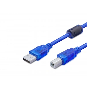 USB Printer (Yazıcı) Kablosu 3 Mt (Şeffaf Mavi - HDX7502)