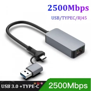 Usb/Type C To 2.5G Ethernet Çevirici (ZR1144)