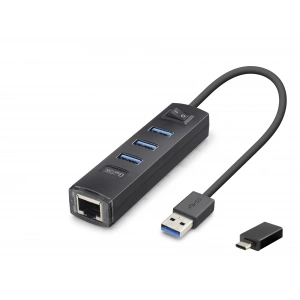 USB Type-c 3.2 Gen1 Hub (Ethernet Gigabit, 4 Port, Siyah - RJ4503)
