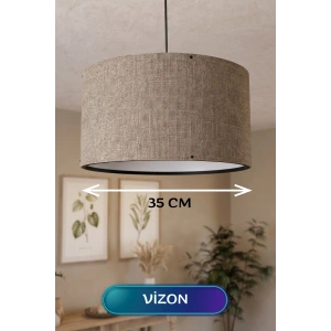 Vizon Kumaş Başlıklı Sarkıt Avize (35cm)