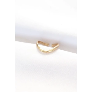 Yassı Gold Renk Ayarlanabilir Yüzük