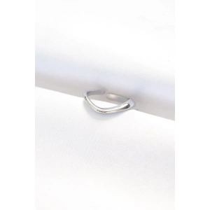 Yassı Silver Renk Ayarlanabilir Yüzük