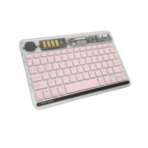ZR612 Rgb Şeffaf Pembe Bluethooth Klavye