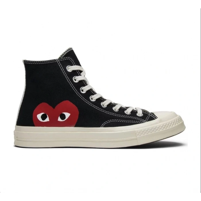 Converse Comme des Garcons x Chuck Taylor All Star Hi Play Black White