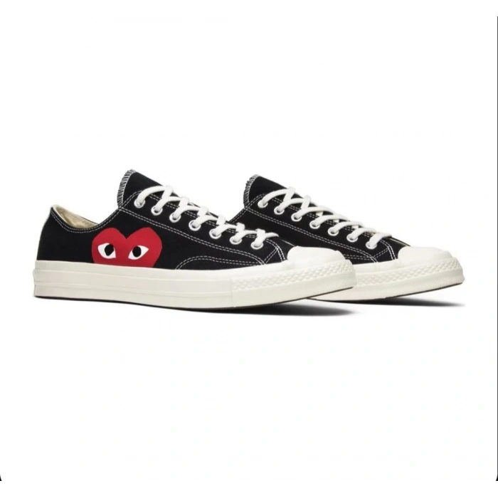 Converse Comme des Garcons x Chuck Taylor All Star Low Play Black White