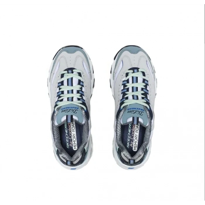 Skechers D Lites 1.0 Low Running Shoes Grey/Blue