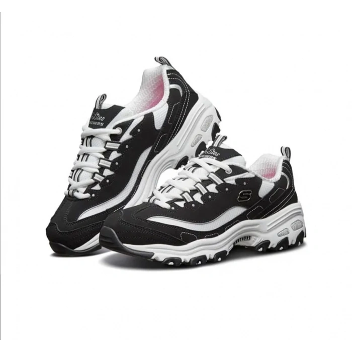 Skechers Dlites Sports Shoes Gs BlackWhite Black White