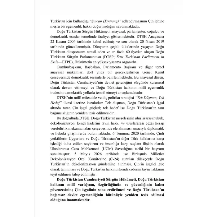 Doğu Türkistan Asla Çinin Bir Parçası Olmadı