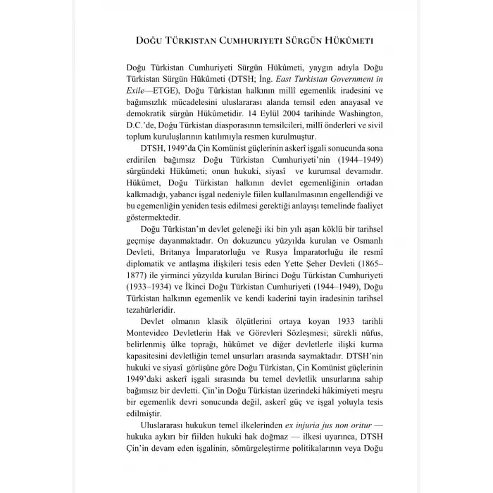 Doğu Türkistan Asla Çinin Bir Parçası Olmadı