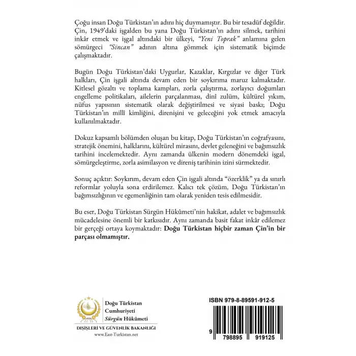 Doğu Türkistan Asla Çinin Bir Parçası Olmadı