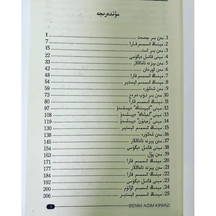 Benim adım Kırmızı.