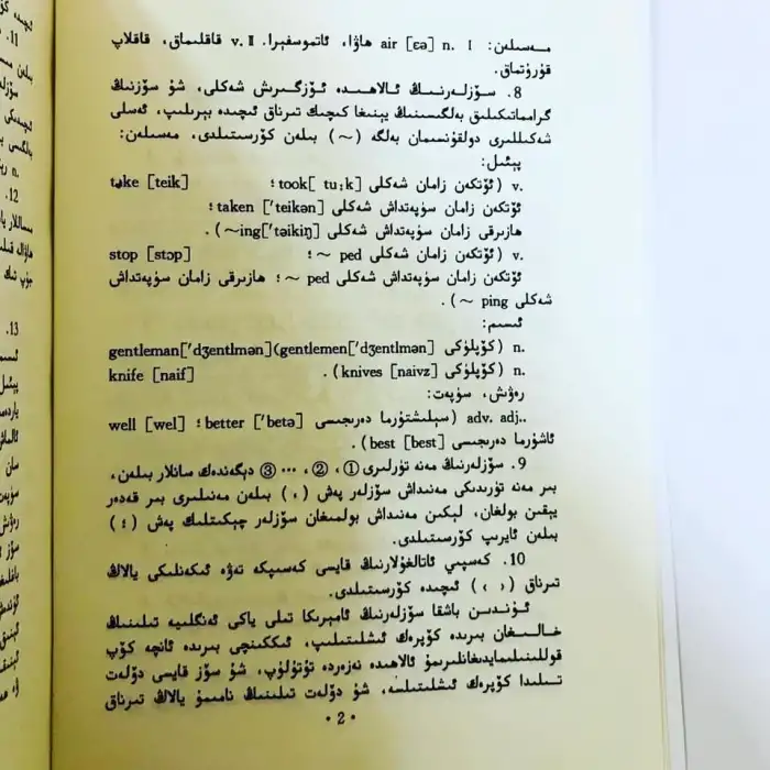 İngilizce - Uygurca Sözlük