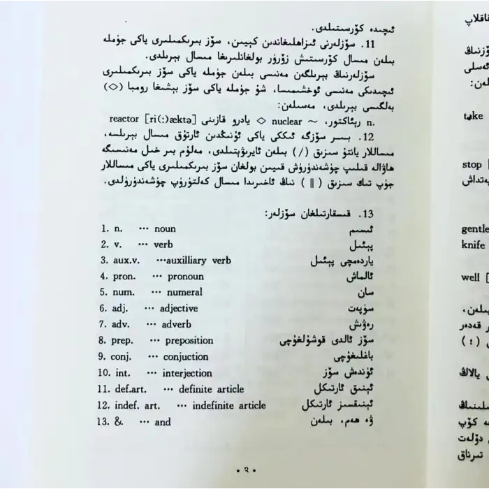 İngilizce - Uygurca Sözlük