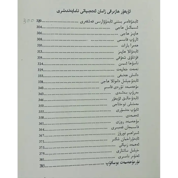 Milestones in the history of Uyghur literature