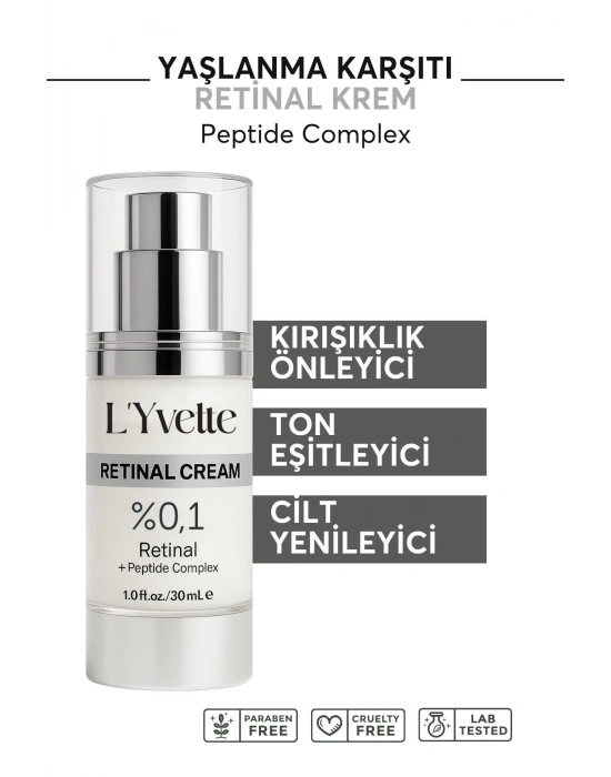 %0.1 Retinal Içeren Yaşlanma, Kırışıklık Karşıtı, Onarıcı Ve Gençleştirici, Leke Kremi