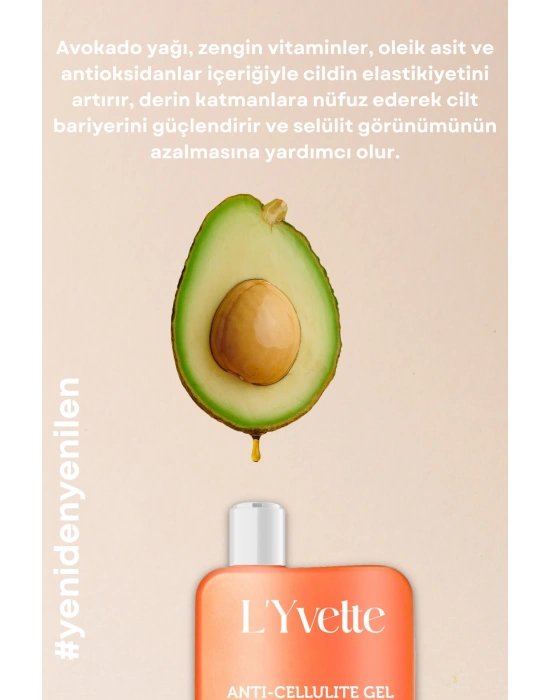Selülit Ve Çatlak Karşıtı Sıkılaştırıcı Arındırıcı Nemlendirici Avokado Yağı Içeren Jel