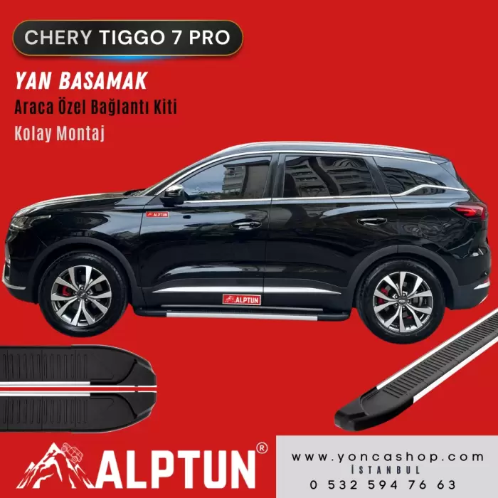 Chery Tiggo 7 Pro Yan Basamak - 2022 - 2023 - 2024 + Uyumlu