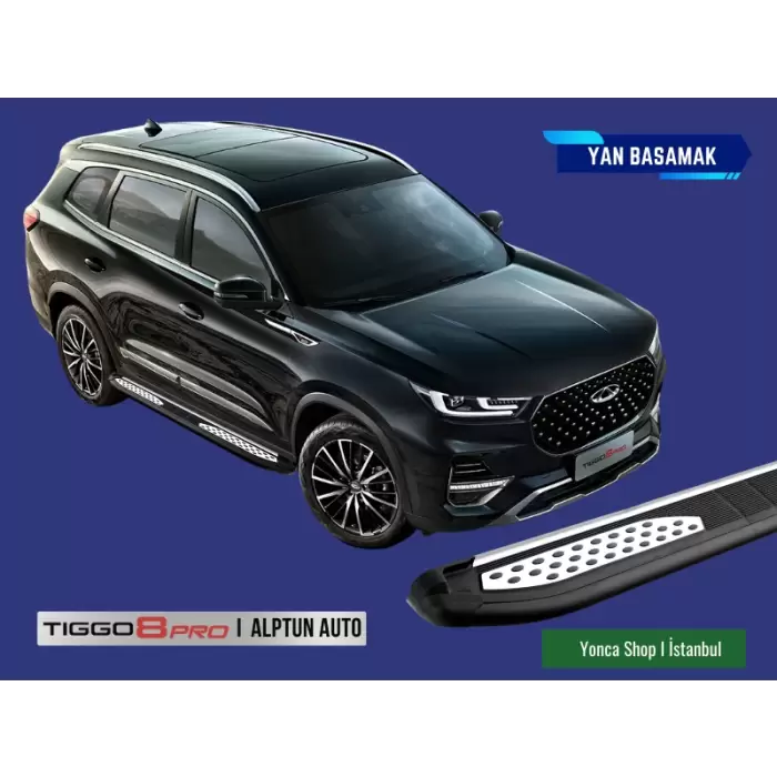 Chery Tiggo 8 Pro Yan Basamak - 2022 - 2023 - 2024 + Uyumlu