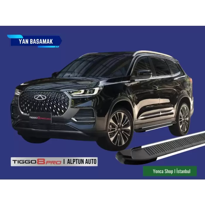 Chery Tiggo 8 Pro Yan Basamak - 2022 - 2023 - 2024 + Uyumlu