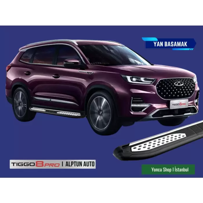 Chery Tiggo 8 Pro Yan Basamak - 2022 - 2023 - 2024 + Uyumlu