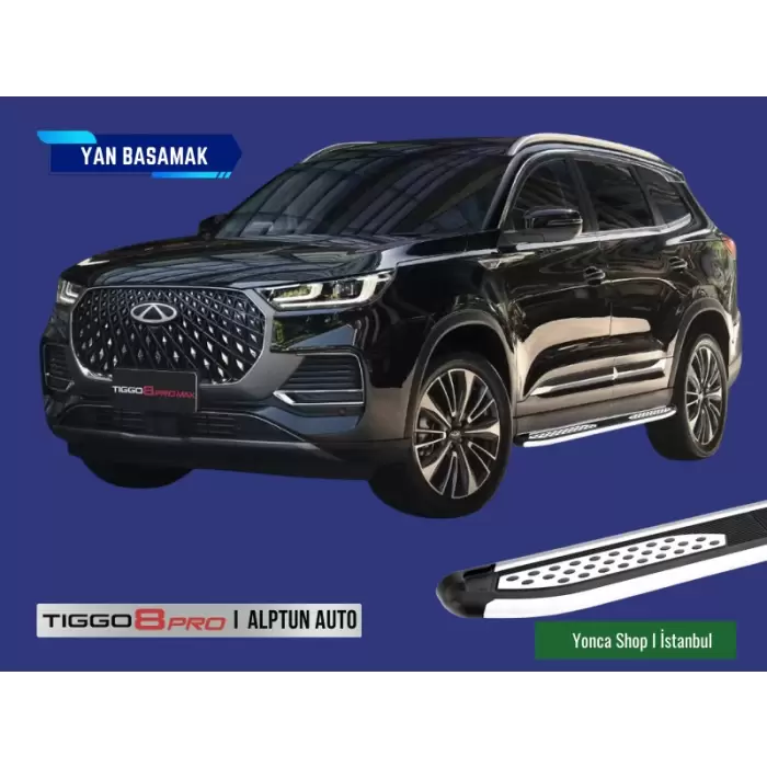 Chery Tiggo 8 Pro Yan Basamak - 2022 - 2023 - 2024 + Uyumlu