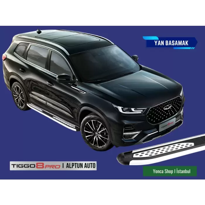 Chery Tiggo 8 Pro Yan Basamak - 2022 - 2023 - 2024 + Uyumlu