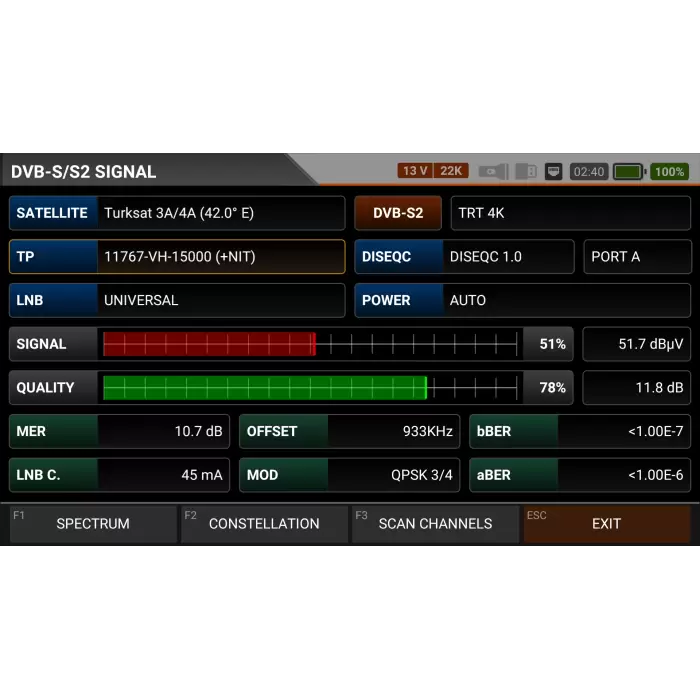 DVB SİNYAL ANALİZÖRÜ AS07STCA-4K