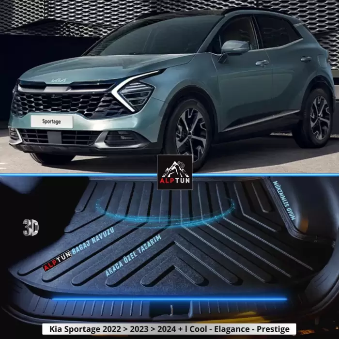 Kia Sportage Havuzlu Paspas ve Bagaj Havuzu 2022 >2023 > 2024 + Modellere Uyumludur