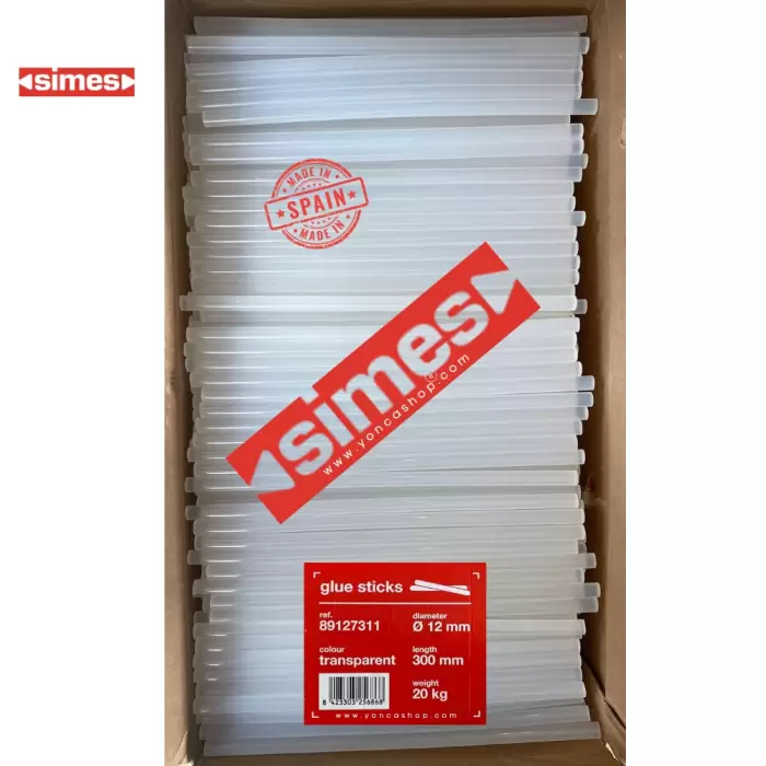 Simes Şeffaf Mum Silikon (Hot Melt) 12mm X 30cm 1KG - 32 Çubuk