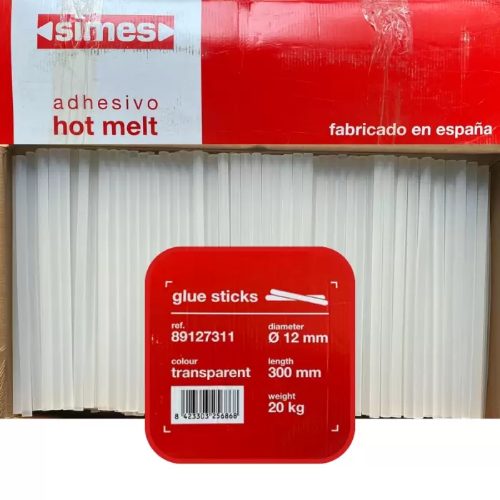 Simes Şeffaf Mum Silikon (Hot Melt) 12mm X 30cm 1KG - 32 Çubuk