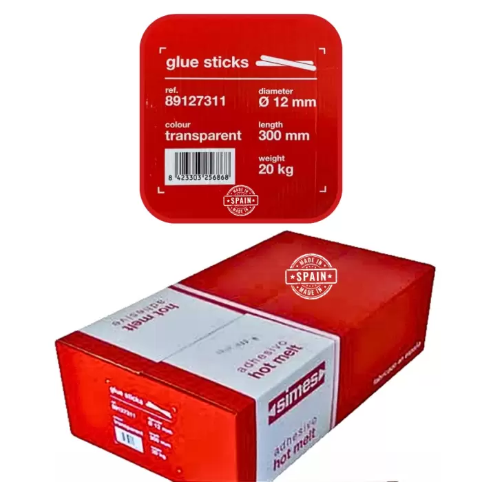 Simes Şeffaf Mum Silikon (Hot Melt) 12mm X 30cm 1KG - 32 Çubuk